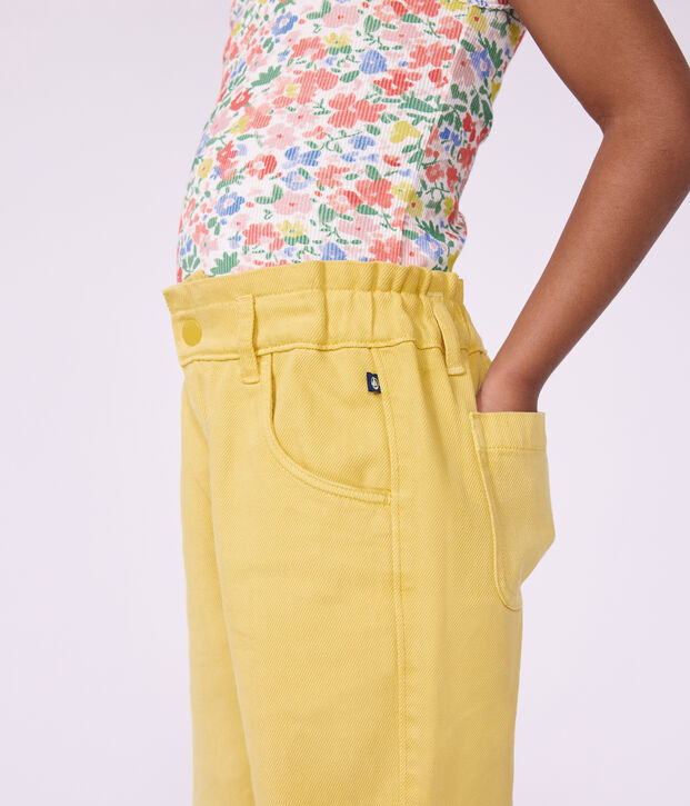 Children's cotton trousers yellow
