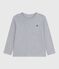 Children's long-sleeved plain cotton T-shirt FUMEE CHINE grey