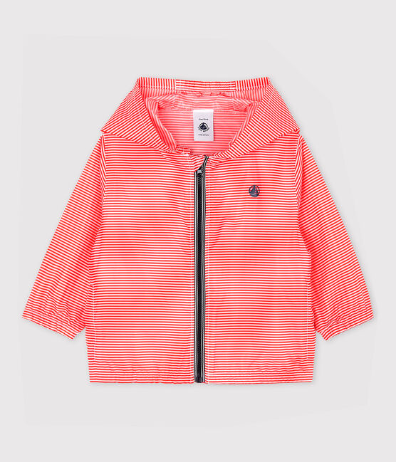 Babies' Unisex Recycled Polyamide Windbreaker GROSEILLER pink/MARSHMALLOW white