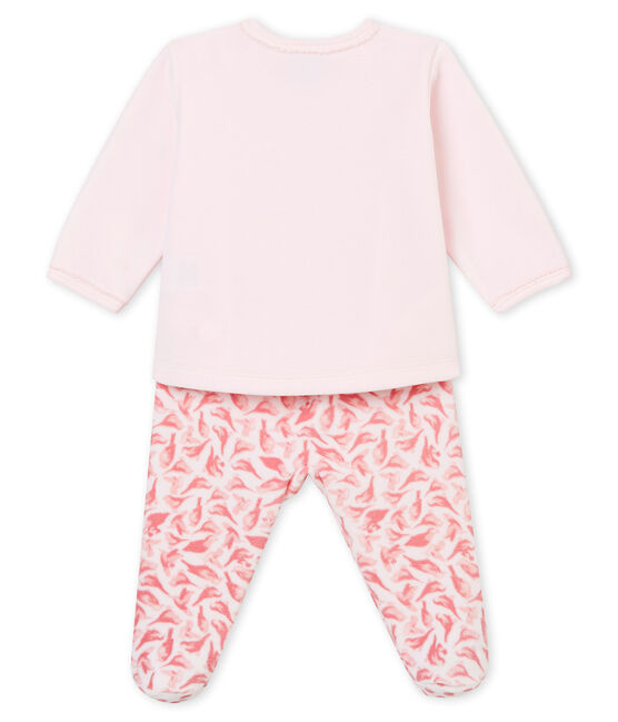 Baby girl's pyjamas VIENNE pink/MULTICO white
