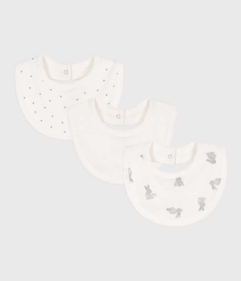 Cotton Rabbit Themed Baby Bibs - 3-Pack multicolor