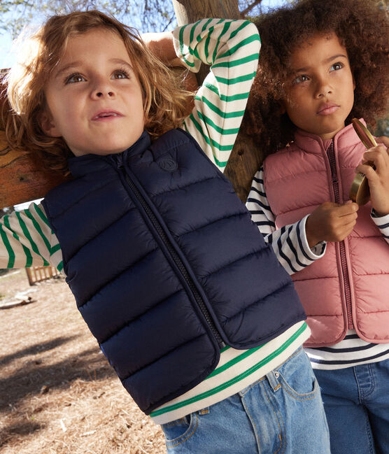Children's Sleeveless Quilted Padded Jacket SMOKING blue