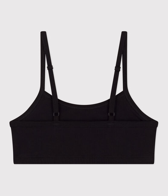 Women's Plain Cotton and Elastane Bra BLACK black