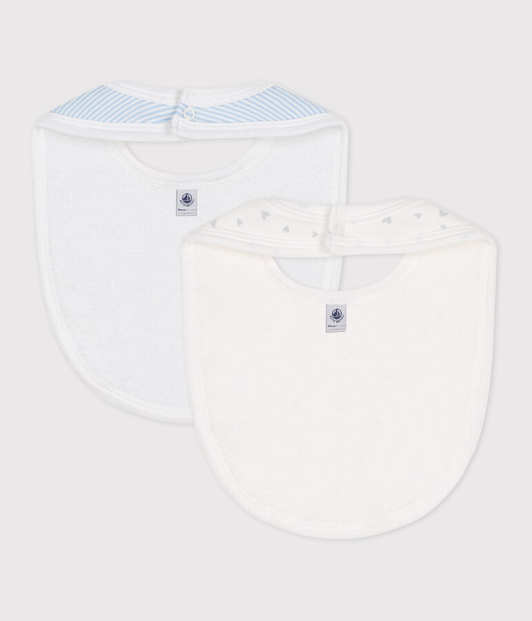 Printed cotton baby bibs - 2-Pack multicolor