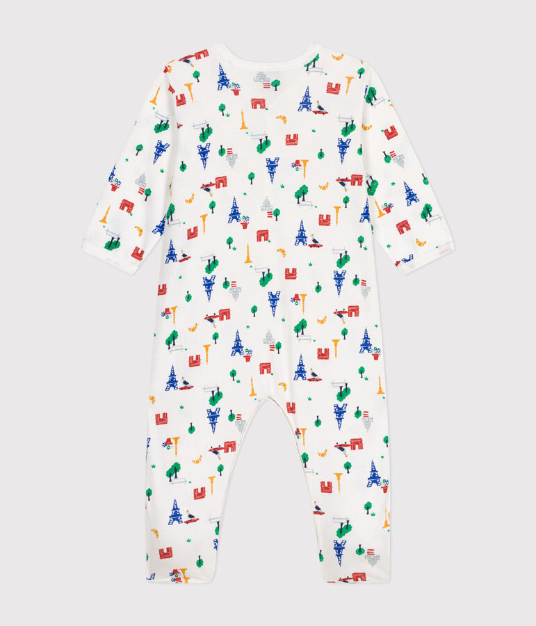 Babies' Paris Print Cotton Pyjamas white/multicolor