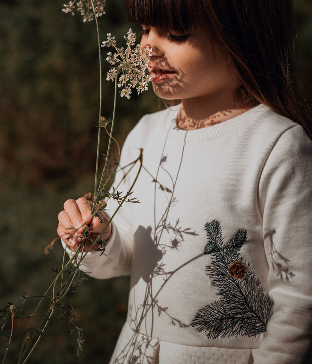 Petit Bateau x Deyrolle Girls' Dress white