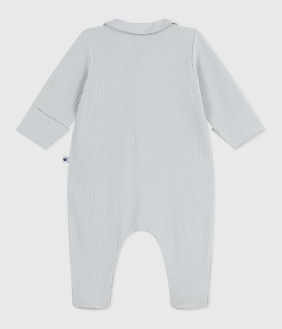 Babies' plain velour pyjama suit with a collar CO2