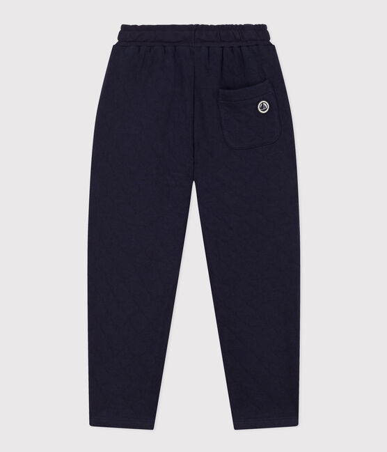 Unisex Quilted Tube Knit Trousers SMOKING blue