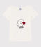 Girls' Short-Sleeved Cotton T-Shirt MARSHMALLOW white