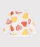 Children's cotton sweatshirt printed with hearts white/multicolor
