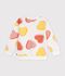 Children's cotton sweatshirt printed with hearts white/multicolor