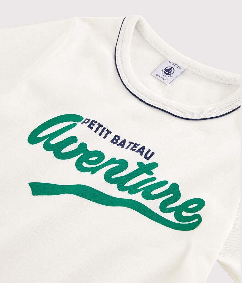 Boys' Green Starry Cotton Short Pyjamas white/green