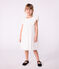 Children's short-sleeved plain cotton dress ECUME white