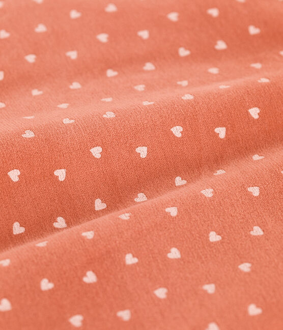 BABIES' HEART PATTERNED VELOUR TOG 2-RATED SLEEPING BAG BRANDY /AVALANCHE