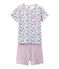 Boy's shortie pyjamas with print and stripes ECUME white/SMOKING blue/MULTICO