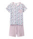 Boy's shortie pyjamas with print and stripes