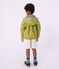 Children's jacket in plain PU MOSS green