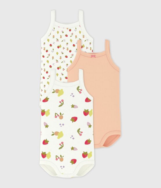 Pack of babies' strappy cotton bodies variante 1