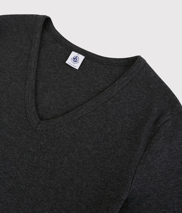 Women's Iconic V-Neck Cotton T-Shirt grey