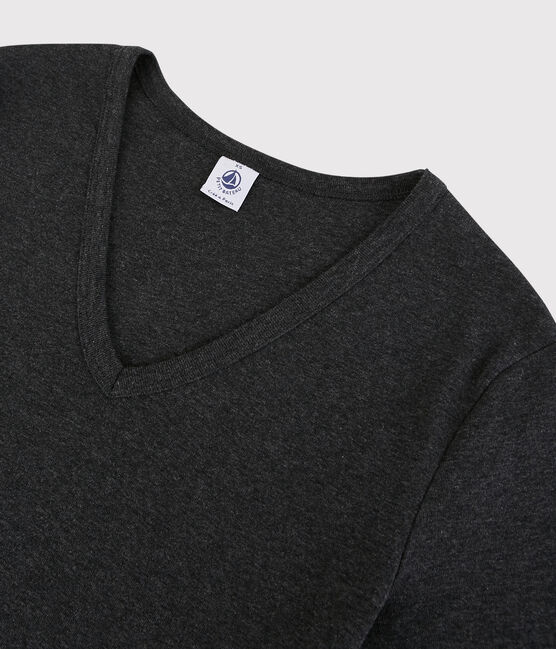 Women's Iconic V-Neck Cotton T-Shirt CITY CHINE grey