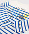 Serge Bloch child's Breton top MARSHMALLOW white/PERSE blue