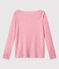 Women's iridescent linen long-sleeve tee BABYLONE pink/ARGENT grey