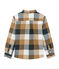 Boy's checked shirt in poplin SHERWOOD green/MULTICO white