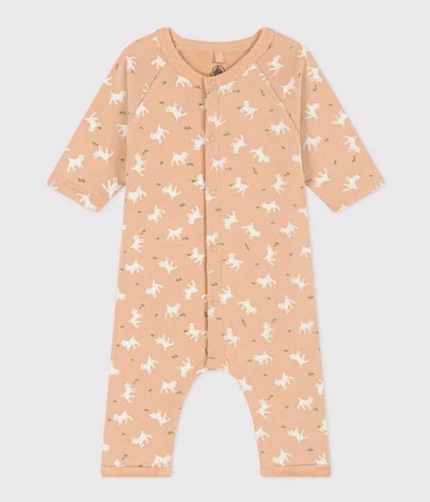 Babies' Fleece Jumpsuit beige/multicolor