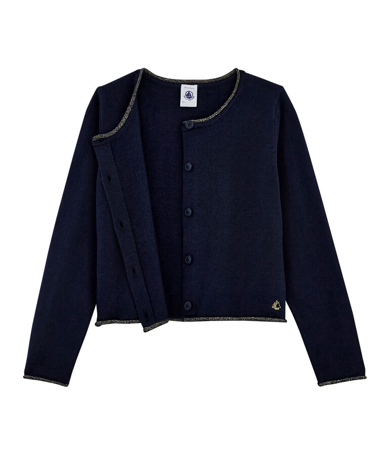 Girls' Knit Cardigan blue