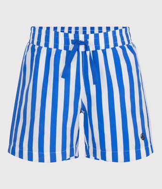 Children's stripy cotton swim shorts