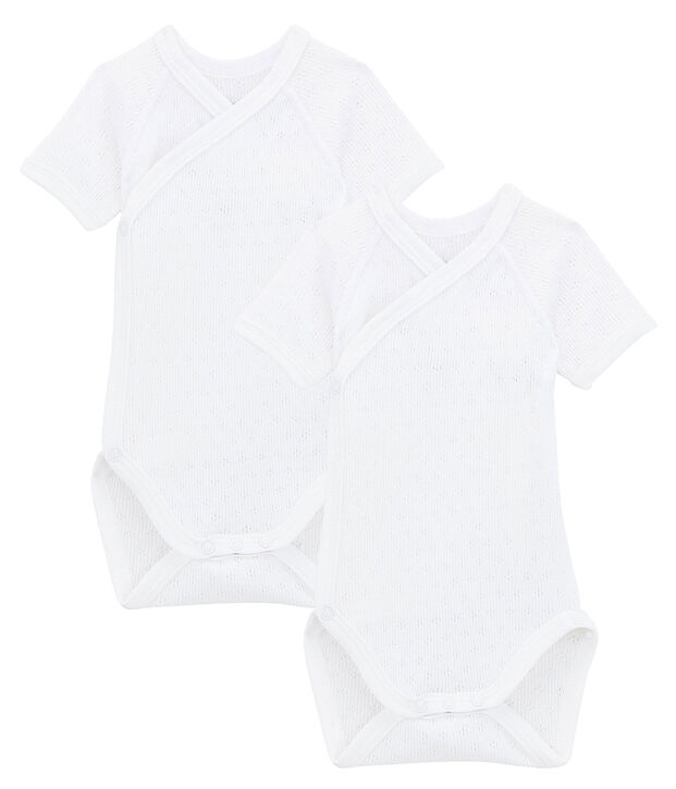 Unisex Babies' Short-Sleeved Newborn Bodysuit - Set of 2 multicolor