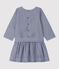 Babies' Canvas Dress SMOKING blue/MARSHMALLOW white