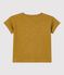 Babies' Plain Short-Sleeved Jersey T-Shirt ISTRE yellow