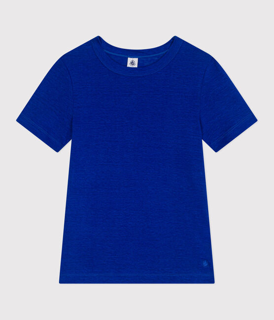 Women's short-sleeved linen T-shirt SURF blue