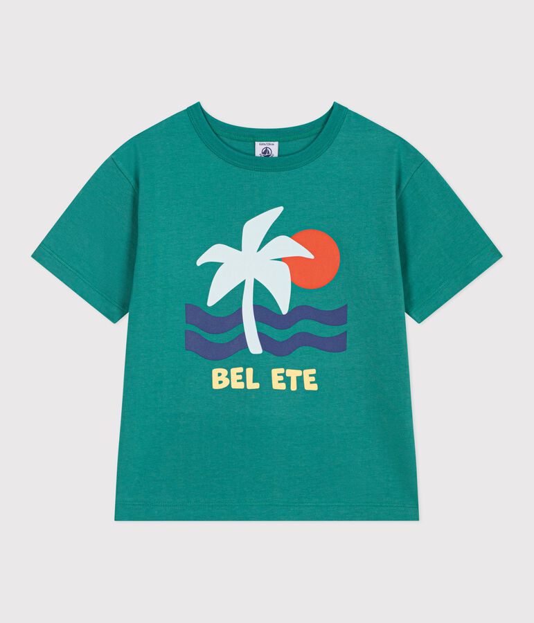 Children's short-sleeved cotton T-shirt green