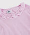 Girls' Cotton and Lyocell Stripy Pyjamas BOHEME pink/MARSHMALLOW white