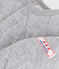 Babies' plain thick cotton cardigan FUMEE CHINE grey