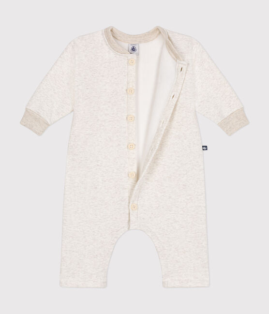 Babies' soft, warm fleece jumpsuit MONTELIMAR CHINE beige