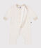 Babies' soft, warm fleece jumpsuit MONTELIMAR CHINE beige