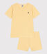 Children's short stripy cotton pyjamas