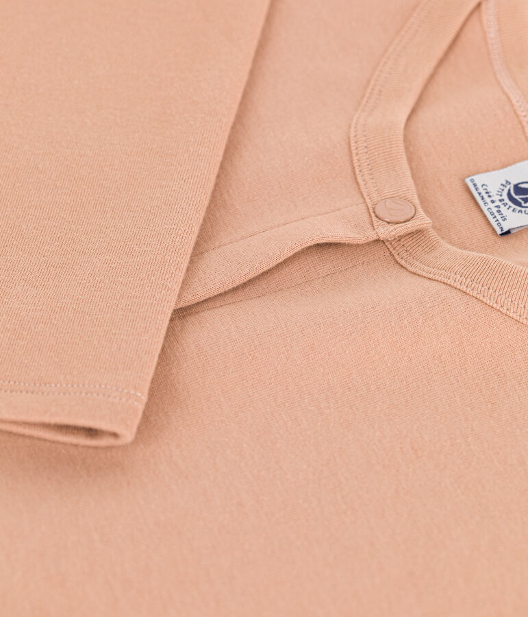 Women's Thick Cotton Poppered Cardigan beige