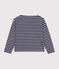 Women's long-sleeved cotton Breton top blue/white