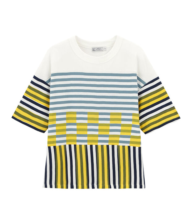 Unisex short-sleeved graphic t-shirt white/multicolor