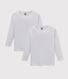 Boys' White Long-Sleeved T-Shirt - 2-Pack