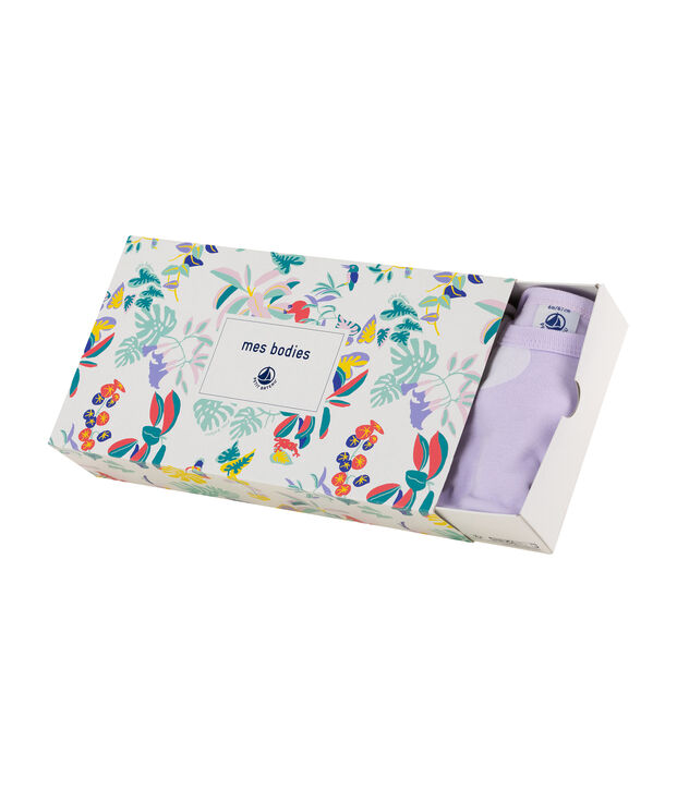 Baby girls' long-sleeved bodysuit - Set of 5 multicolor