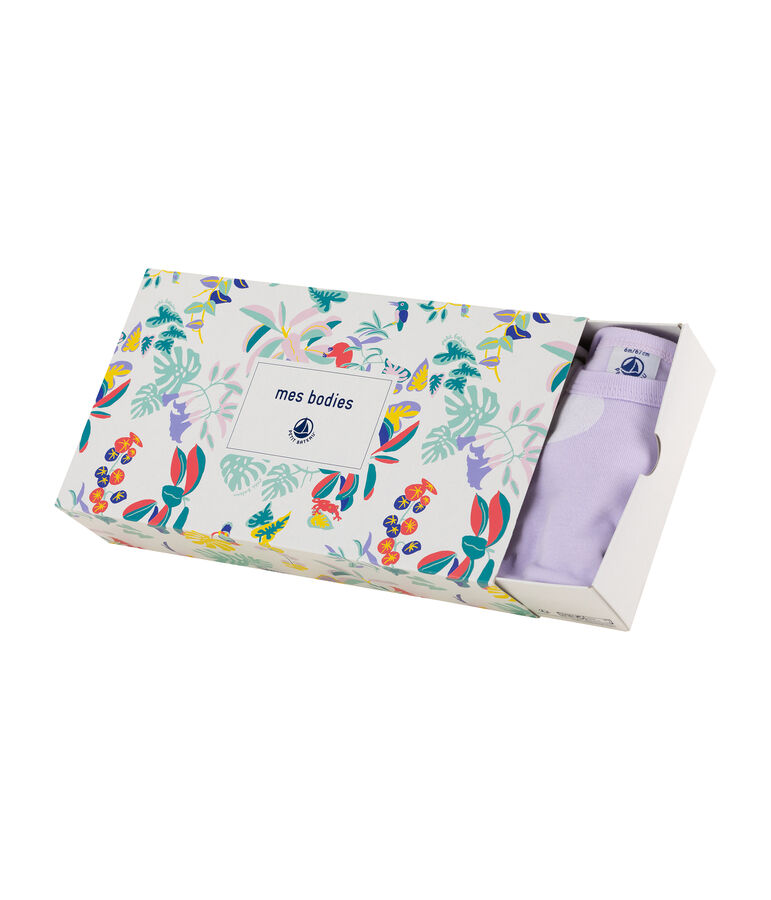 Baby girls' long-sleeved bodysuit - Set of 5 multicolor