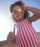 Girls' Stripy One-Piece Swimsuit SALINE /DELHI