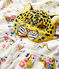 Girls' Glow in the Dark Panther Print Cotton Pyjamas MARSHMALLOW white/MULTICO white