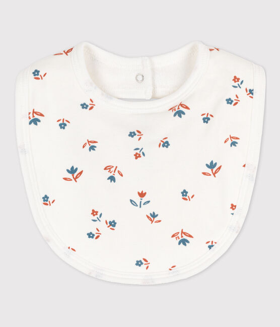 Babies' Patterned Cotton Bib MARSHMALLOW white/MULTICO white