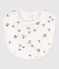 Babies' Patterned Cotton Bib MARSHMALLOW white/MULTICO white